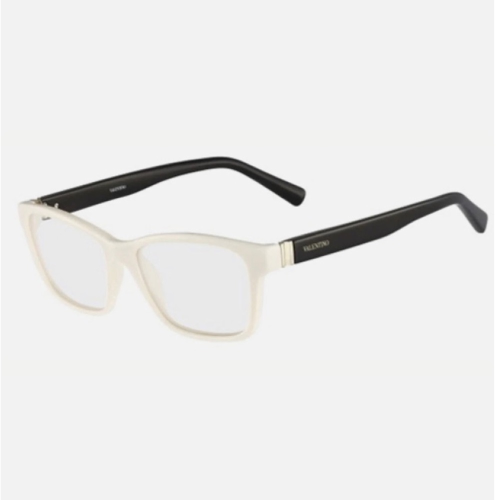 NWT! Valentino V2680-106 Eyeglasses in Ivory/Black